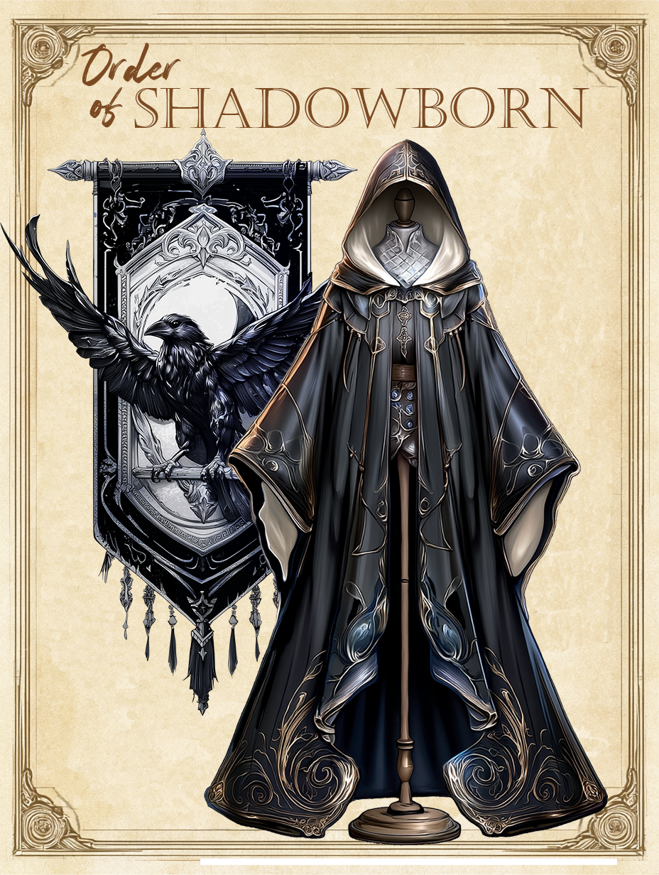 Order of Shadowborn Robes — Ceremonial robe concept for the Order of Shadowborn