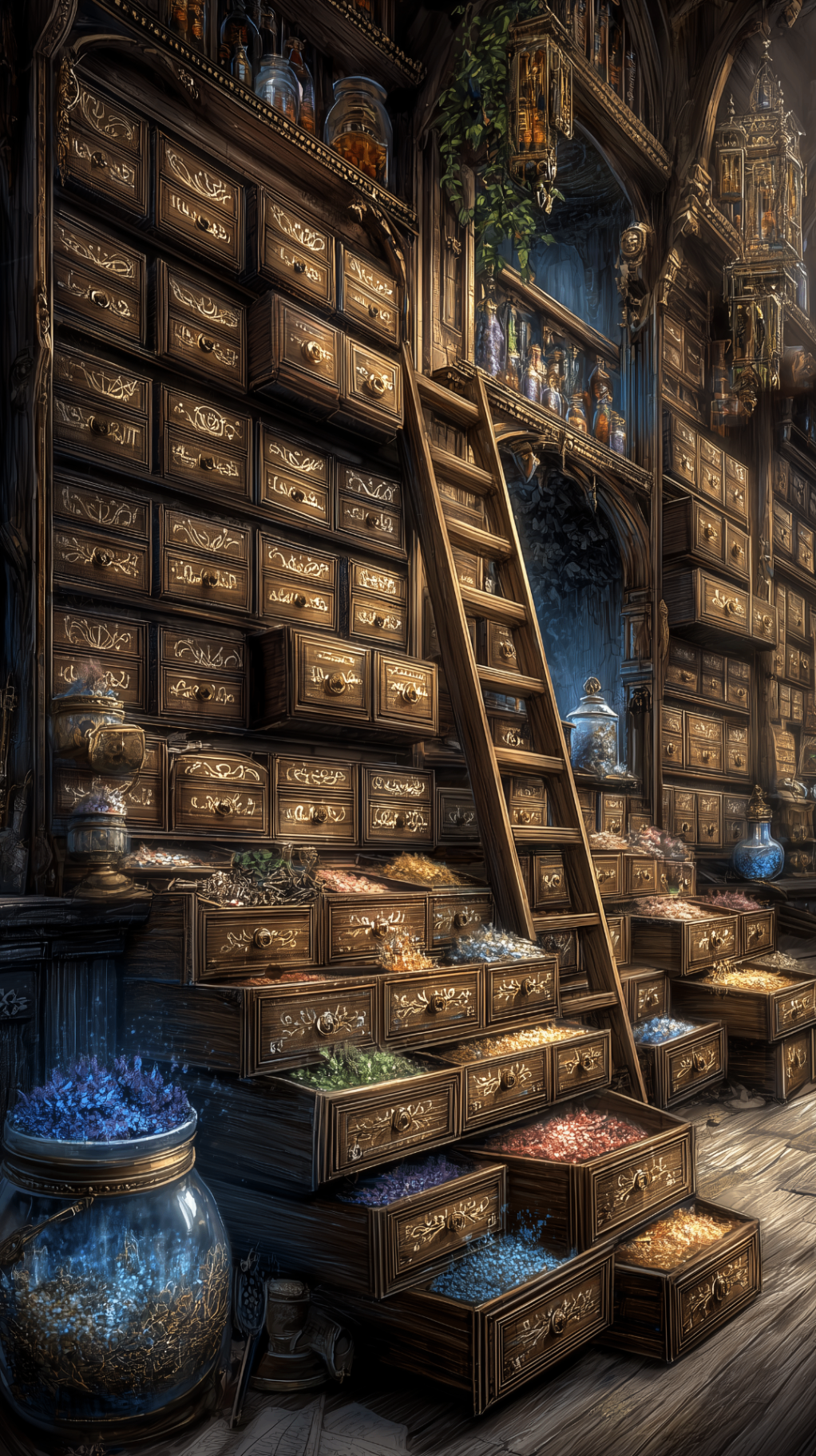 Cauldron & Crucible - Reagent Shelves